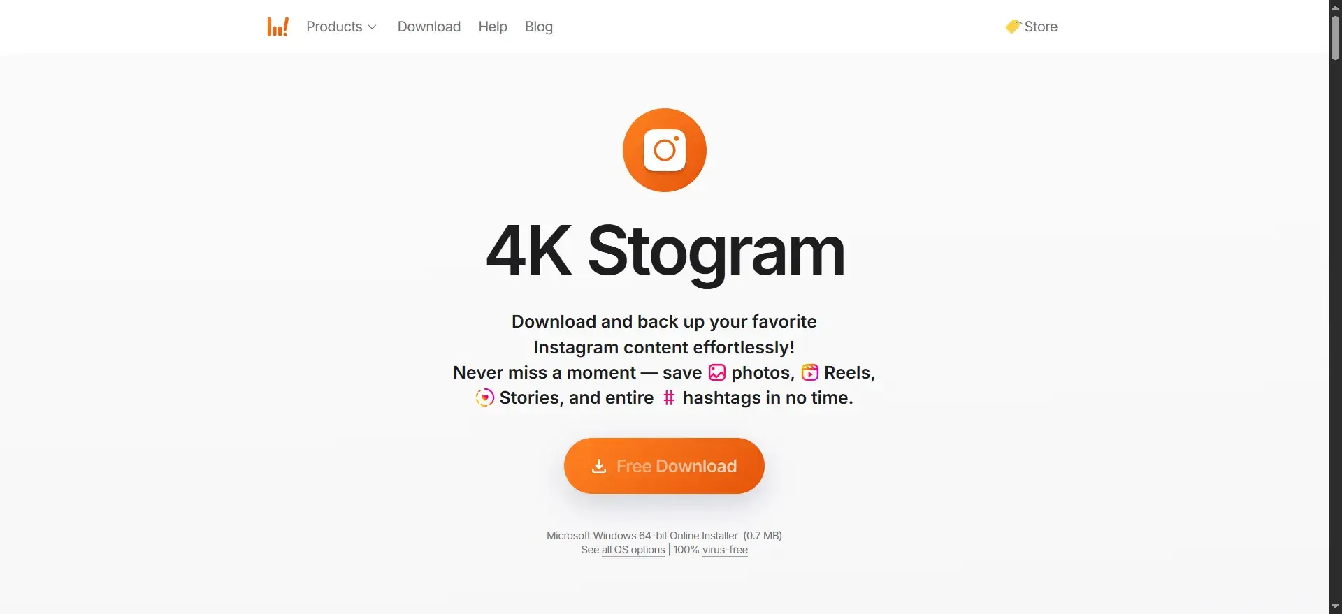 Interface du Visionneur Anonyme de Stories Instagram 4K Stogram